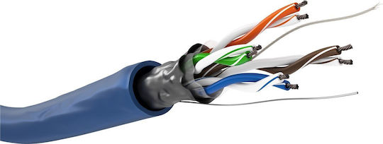 Goobay F/UTP Cat.5e (Gigabit) Cablu De Rețea Ethernet Fără Conectori 100m Albastru
