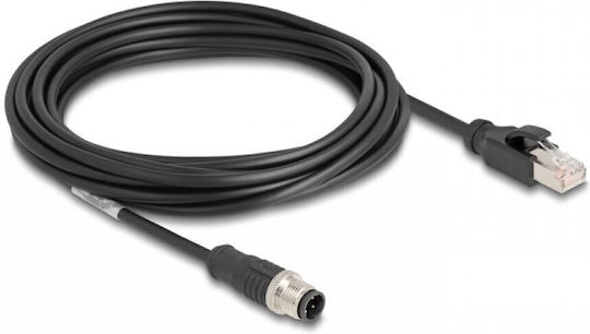 Delock M12 4-Pin D-Coded to RJ45 PVC T-T Network Cable 5m Delock 80852