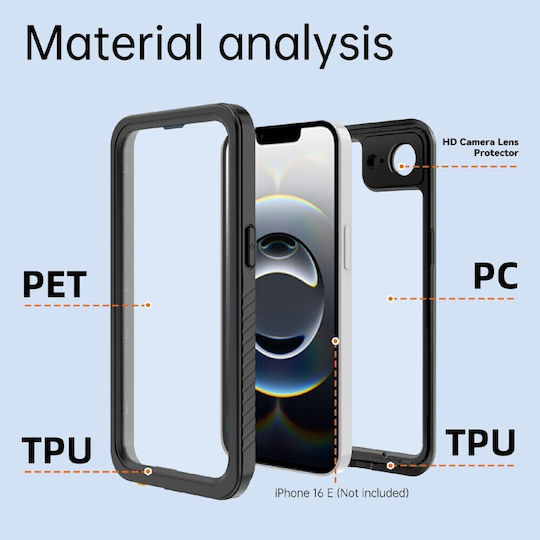 Redpepper Fs Ip68 Back Cover Πλαστικό Αδιάβροχο Μαύρο (Apple Iphone 16e/17e)