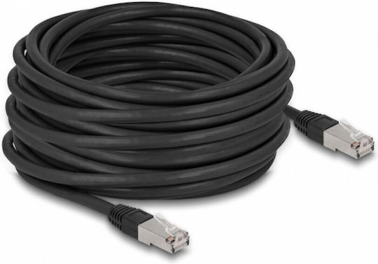 Delock Rj45 Мрежов Кабел Cat.6a S/FTP Pe Външен 15m Черен Delock 80131