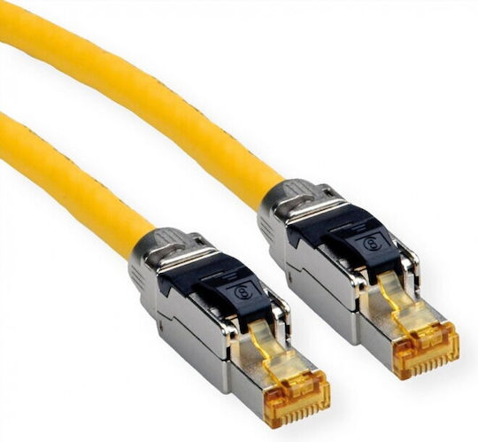 Roline Rj45 Мрежов Кабел S/FTP PIMF Кат.8 LSOH Цял Жълт 3м Roline 21.15.1853