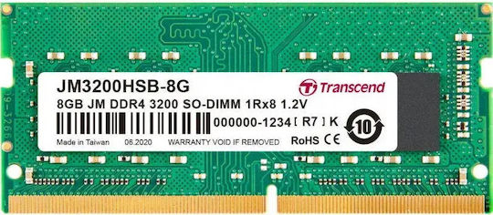 Transcend 8GB DDR4 RAM с Скорост 3200 за Лаптоп