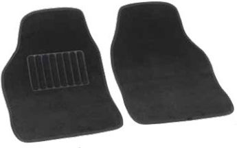 TripoCar Auto Fußmatten 4 Stück Weiche Schwarze Vorder- und Rückseite 42x64,5cm/Seite 29x42cm