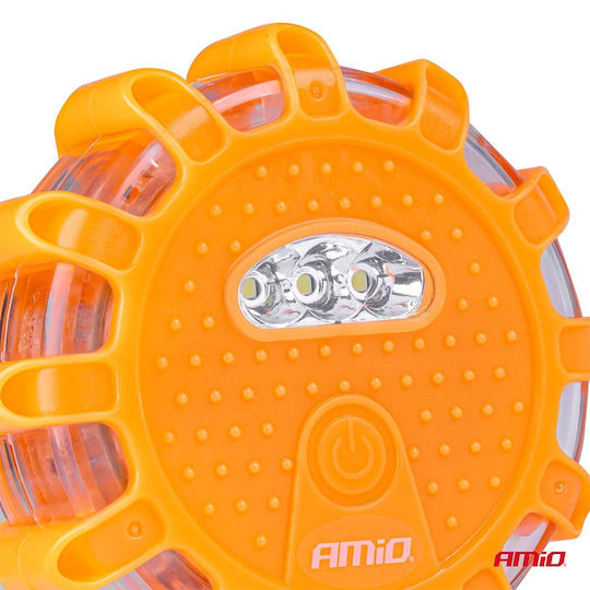 Amio Amio Emergency Safety Light Magnetic Rechargeable 12 SMD LED Red & 3 SMD White Immediate Hazard Signaling Portable Light – 1 Pc 04673/am 04673/am