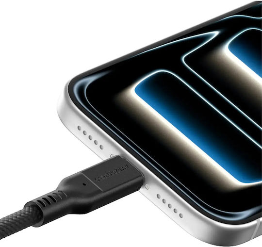 AmazingThing Braided USB 3.2 Video Cable USB-C Male - USB-C 70W PD Black 0.3m