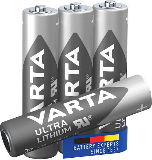 Varta Ultra Μπαταρίες Λιθίου AAA 1.5V 4τμχ