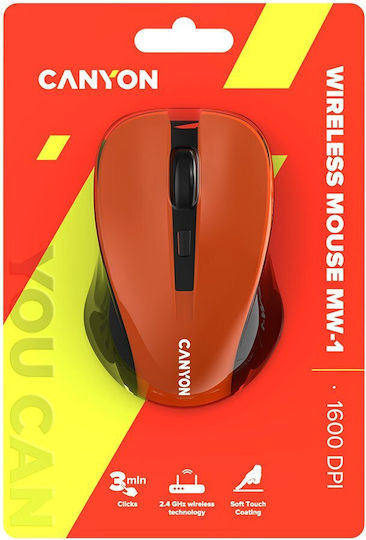 Canyon CNE-CMSW1O Ασύρματο Ποντίκι Πορτοκαλί