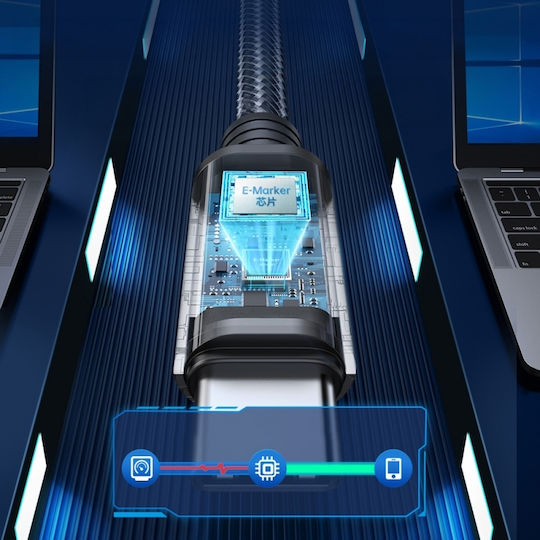 Orico Angle (90°) Cable USB-C male - USB-C 240W PD Μαύρο 1.5m