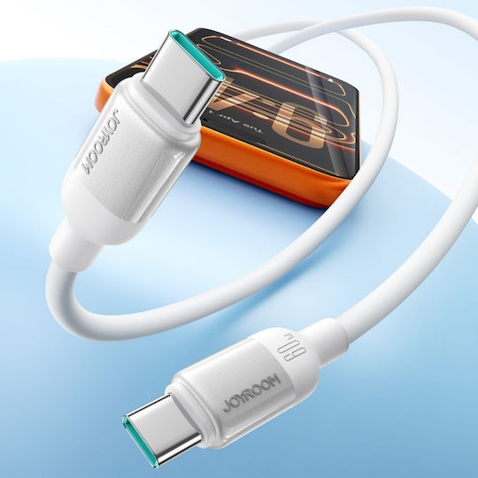 Joyroom Series Cable USB-C male - USB-C 60W Λευκό 1.2m S-A62 Lively