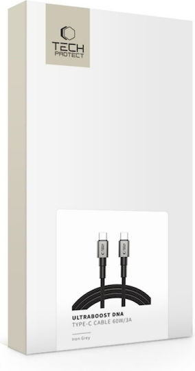 Tech-Protect Ultraboost Dna Cable USB-C Male - USB-C 60W PD Grey 1m 186105-uniw