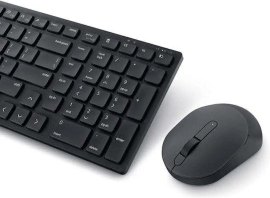 Dell KM555 Безжично Комплект клавиатура и мишка Английски US Черен