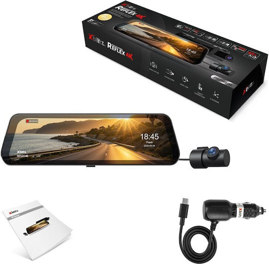 Xblitz Set Oglindă cu Cameră DVR Auto 4K cu Ecran 3.82" Wi-Fi, GPS și Cameră de Marșarier