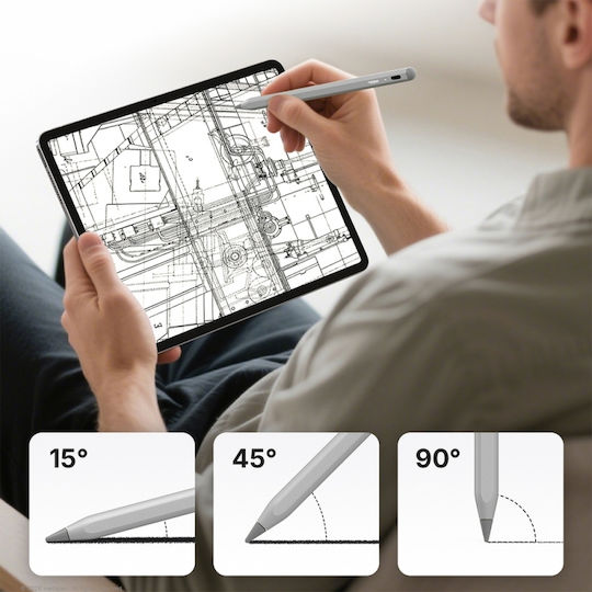 Metapen A8 Ψηφιακή Γραφίδα Αφής με Palm Rejection για iPad σε Γκρι χρώμα