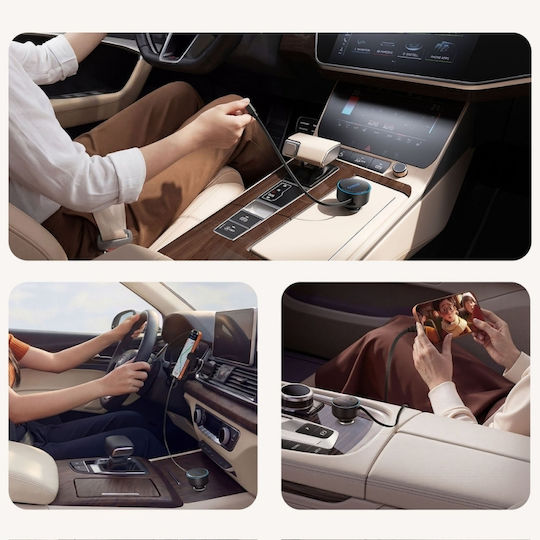 Orico Car Charger 60W With Ports 1xUSB-A 1xType-C With Type-C Cable Black Colour