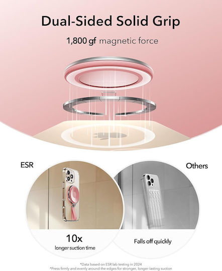 ESR Suction Αντιολισθητική Βάση Κινητού σε Ροζ χρώμα