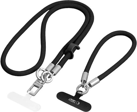 Tech-Protect C10s Seil Crossbody & Handgelenkriemen Schwarz Titan