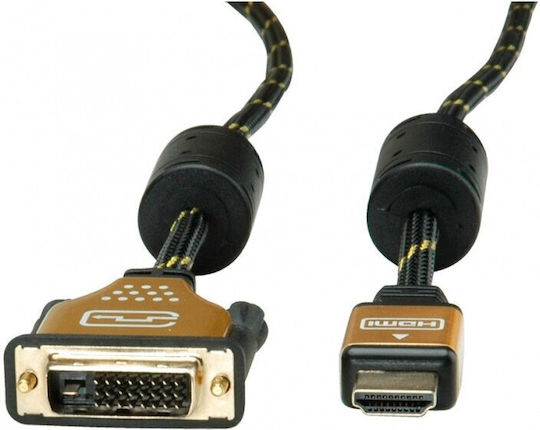 Roline Kabel DVI-D-Stecker - HDMI-Stecker 10m Schwarz (11.04.5895-5)