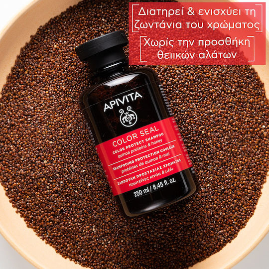 Apivita Color Seal Σαμπουάν Ενυδάτωσης & Διατήρησης Χρώματος για Βαμμένα Μαλλιά 250ml