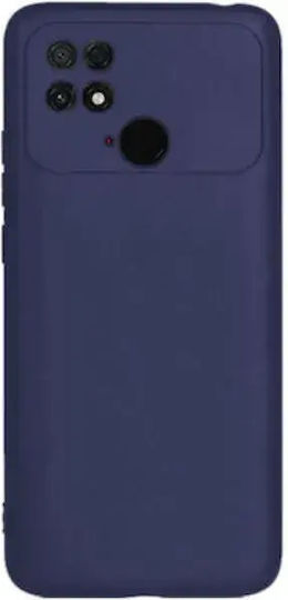 Slim Fit Liquid Umschlag Rückseite Silikon Dark Blue (Poco C40)