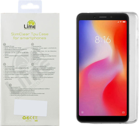 Lime Slimclear Back Cover Σιλικόνης Διάφανο (Redmi 6a)