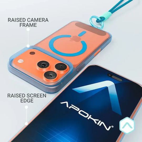 Apokin Back Cover Σιλικόνης με Λουράκι Διάφανο (iPhone 15)