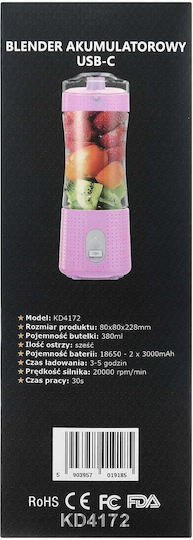 Kraft & Dele Blender cu cană din plastic 380 ml roz KD4172