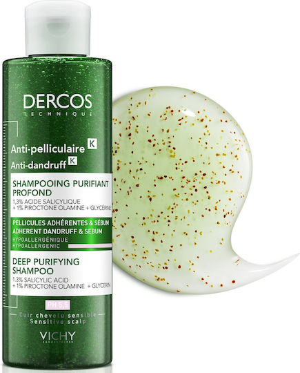 Vichy Dercos Anti-Dandruff K Σαμπουάν για Ευαίσθητο Τριχωτό κατά της Πιτυρίδας για Λιπαρά Μαλλιά 250ml