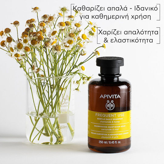 Apivita Frequent Use Chamomile & Honey Шампоан Възстановяване и Хидратация за Всеки Тип Коса 250ml