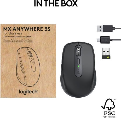 Logitech MX Anywhere 3S for Business Kabellos Maus Graphite