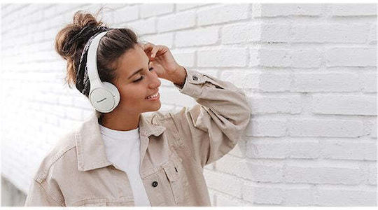 Panasonic RB-HF420BE Bluetooth Wireless On Ear Headphones with 50 hours of Operation and Quick Charge White