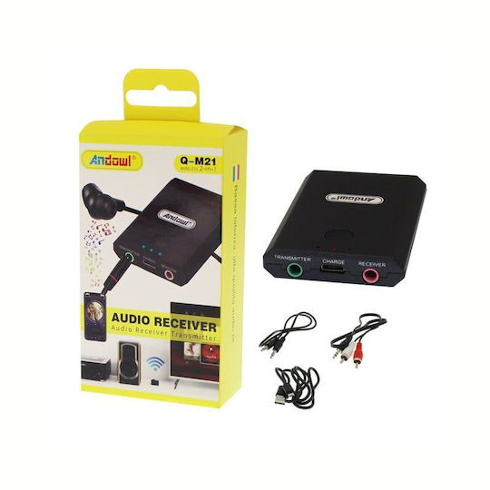 Andowl Bluetooth Receiver with 3.5mm Jack Output