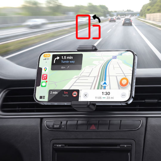 Avizar 360° Rotating Air Vent Car Mount Holder Smartphone Black