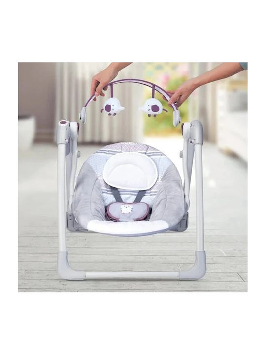 Relax Manual pentru Bebeluși Leagăn cu Muzică Gri pentru Copil până la 9 kg