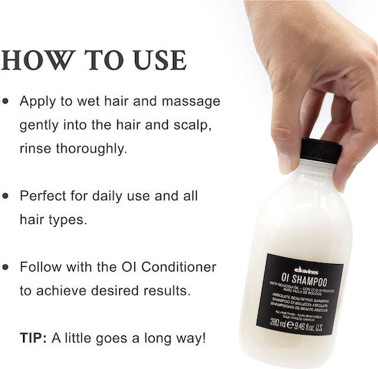 Davines Oi Shampoos Shine for All Hair Types 280ml