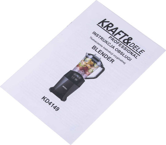 Kraft & Dele Blender cu cană din plastic 500 ml 1850W Negru KD4149
