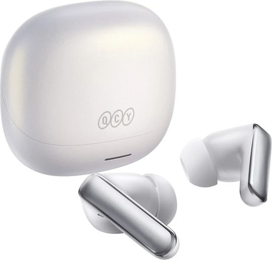 QCY MeloBuds N65 Bluetooth Handsfree Headphones with Sweat Resistance and Charging Case White