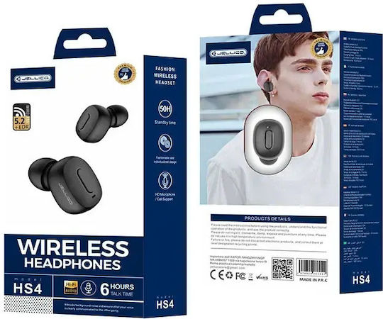 Jellico HS4 In-ear Bluetooth Handsfree Cască Negru