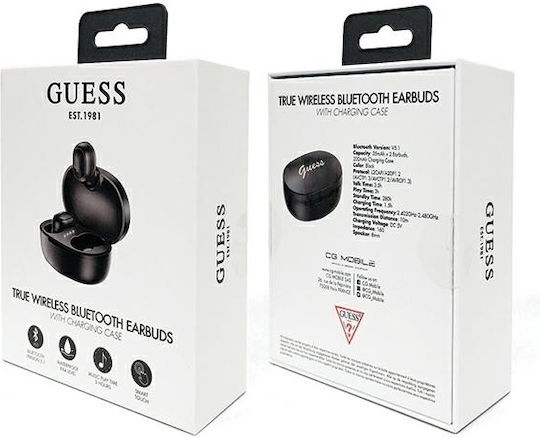 Guess GUTWST30 In-ear Bluetooth Handsfree Earphones with Charging Case Black