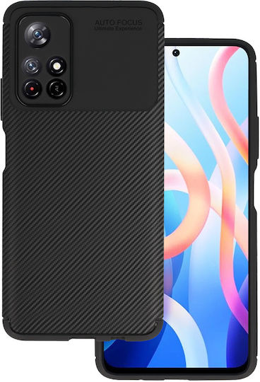 Vennus Carbon Elite Back Cover Silicon Negru (Redmi Note 11 / 11S 4G)