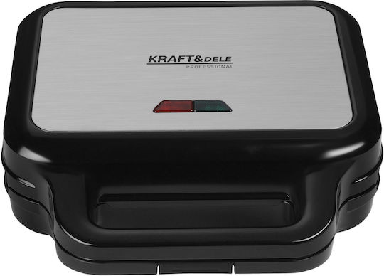 Kraft & Dele Sandwich-Maker mit Herausnehmbare Keramikplatten für 2 Toasts 1500W
