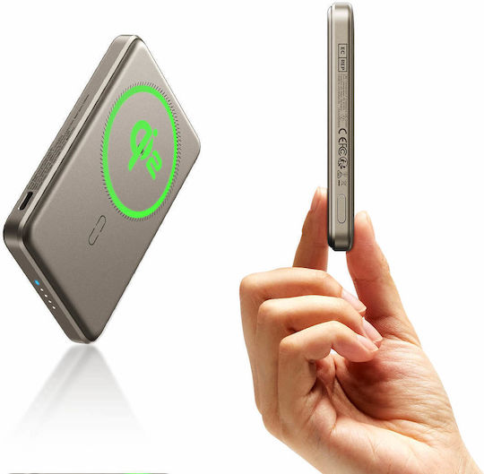ESR Qi2 MagSlim MagSafe Qi2 Baterie externă 10000mAh 15W Titaniu