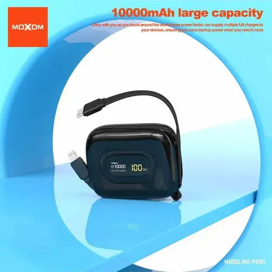 Moxom MX-PB181 Power Bank 10000mAh 22.5W Schwarzes