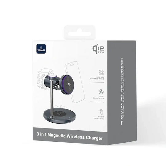 Wiwu Wireless Charger Qi2 30W Blacks (W041)