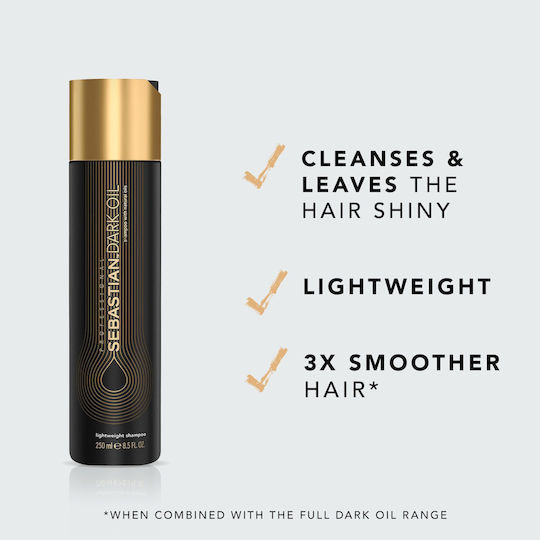 Sebastian Professional Dark Oil Shampoo für Lockige Haare Rekonstruktion/Nahrung & Hydratation 250ml