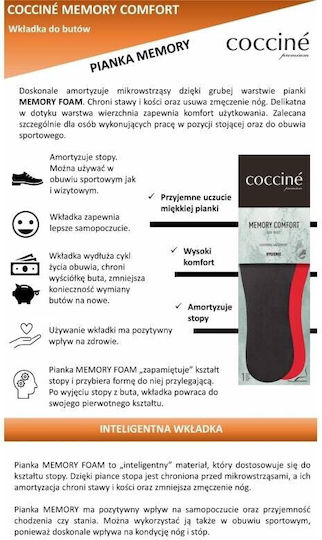 Coccine Ανατομικοί Πάτοι Παπουτσιών Εργασίας με Memory Foam 103022/42 2τμχ