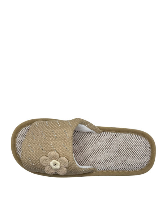 Tecos Damen Hausschuhe Sliders Braune