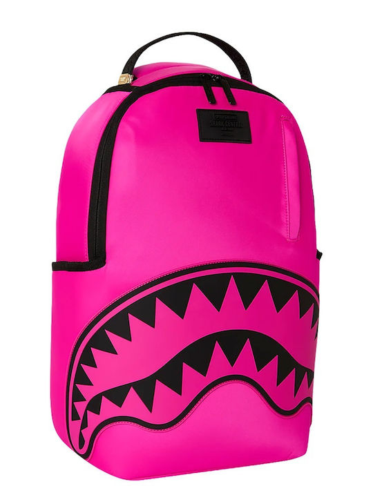 Sprayground Ghiozdan de Spate Pentru Școala Gimnazială - Liceu Shark Central Wht Stencil Shark Pink Nylon