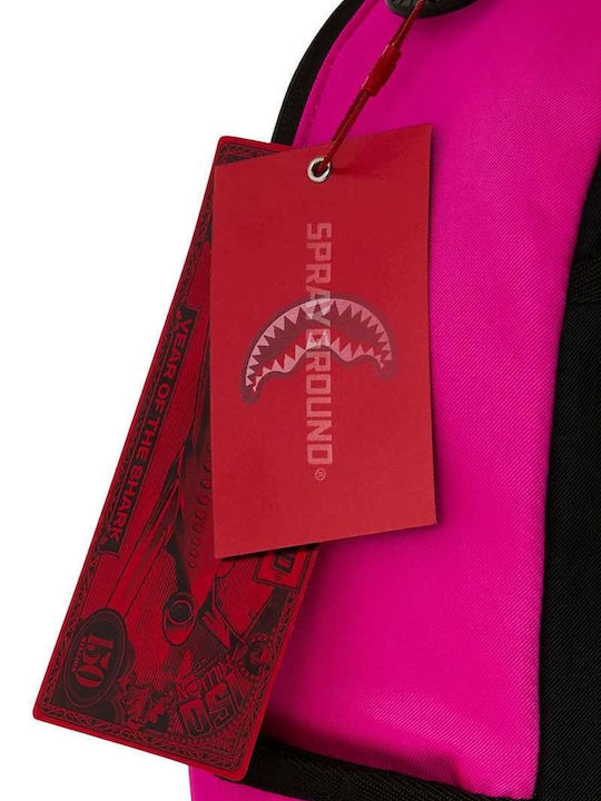 Sprayground Σχολική Τσάντα Πλάτης Γυμνασίου - Λυκείου Σακίδια πλάτης Backpacks SHARK CENTRAL WHITE STENCIL SHARK PINK NYLON