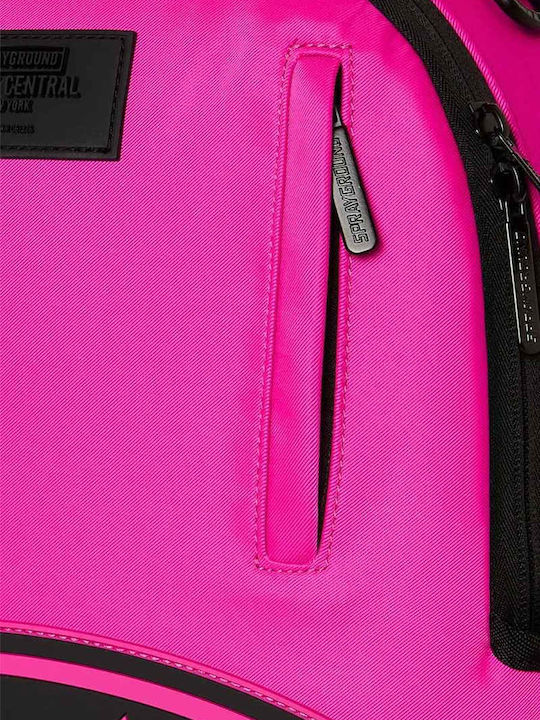 Sprayground Σχολική Τσάντα Πλάτης Γυμνασίου - Λυκείου Σακίδια πλάτης Backpacks SHARK CENTRAL WHITE STENCIL SHARK PINK NYLON