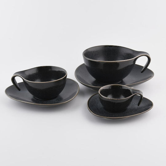 Duka Duka Kaffee Tasse aus Porzellan Schwarze 350ml